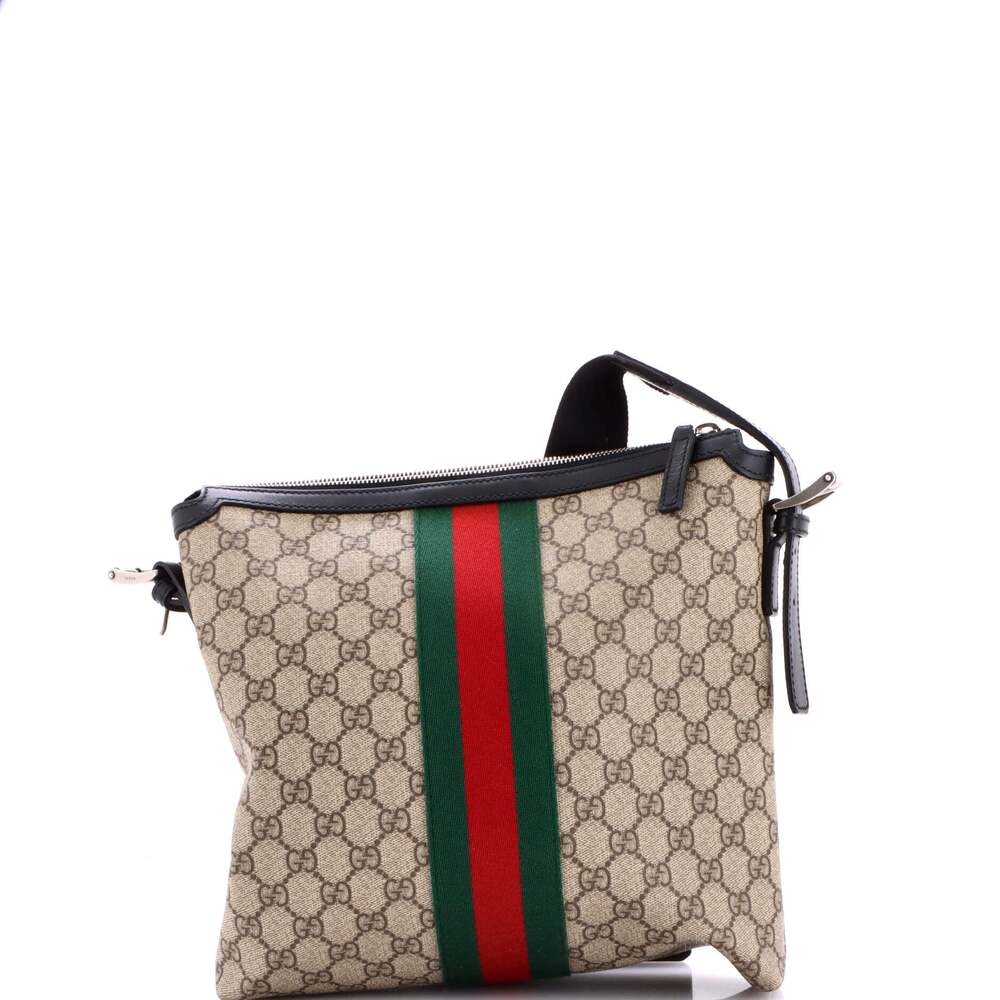 Gucci Web Messenger Bag Gg Coated #240755G10B - Picture 3 of 8